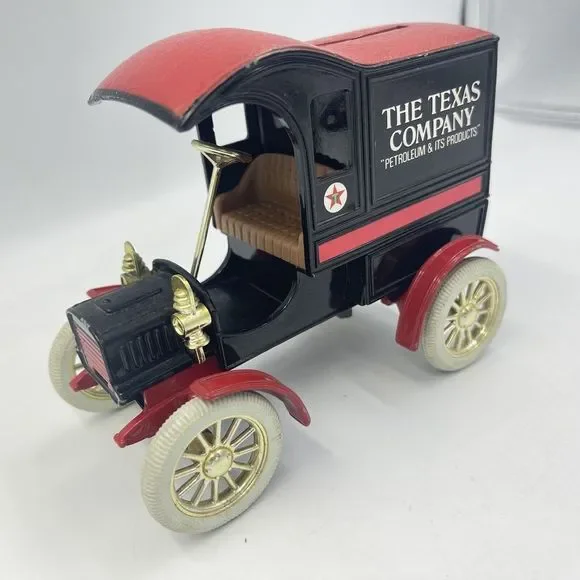 Vintage Texaco #1 Ertl 1905 Ford Model T Van Truck Bank The Texas Company - Picture 1 of 16